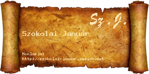 Szokolai Január névjegykártya